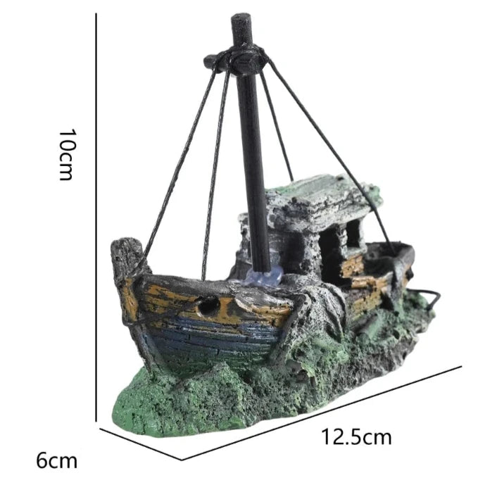 Dekoracja do Akwarium Wrak Statku
